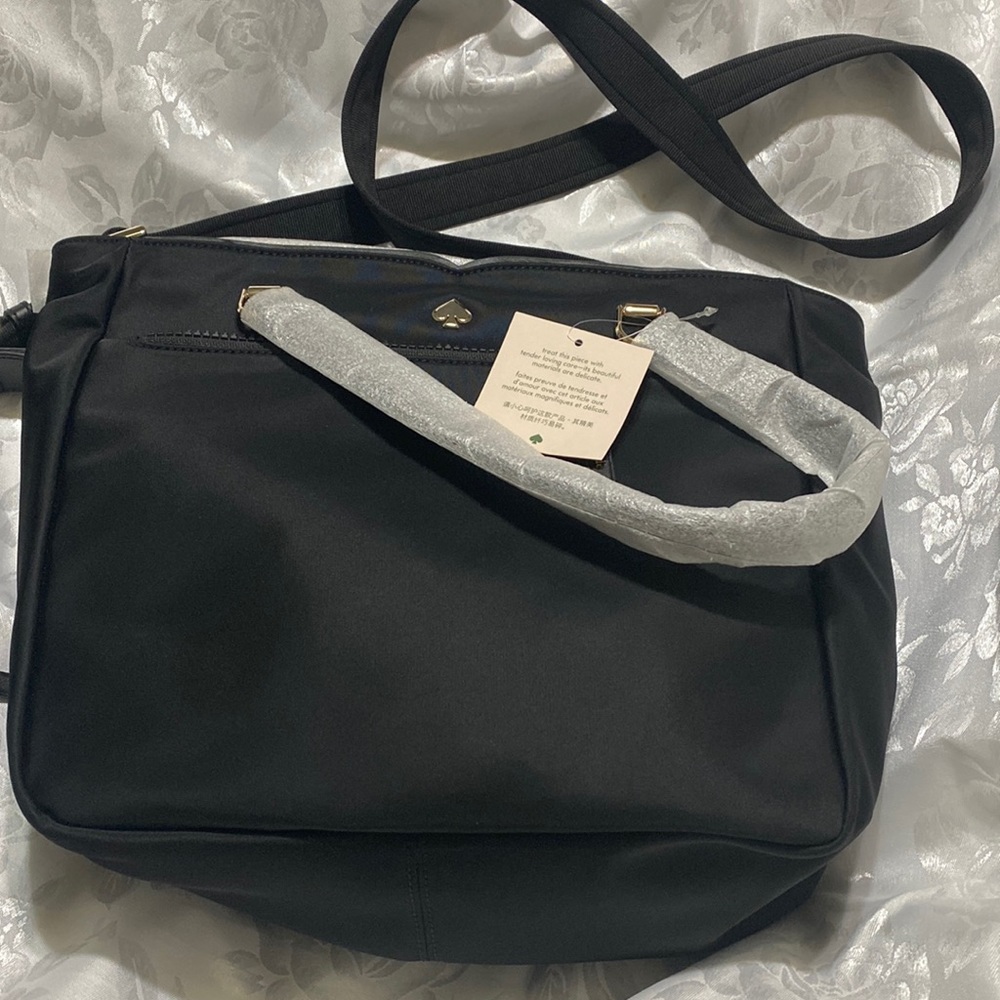 Kate spade Jae medium nylon satchel black